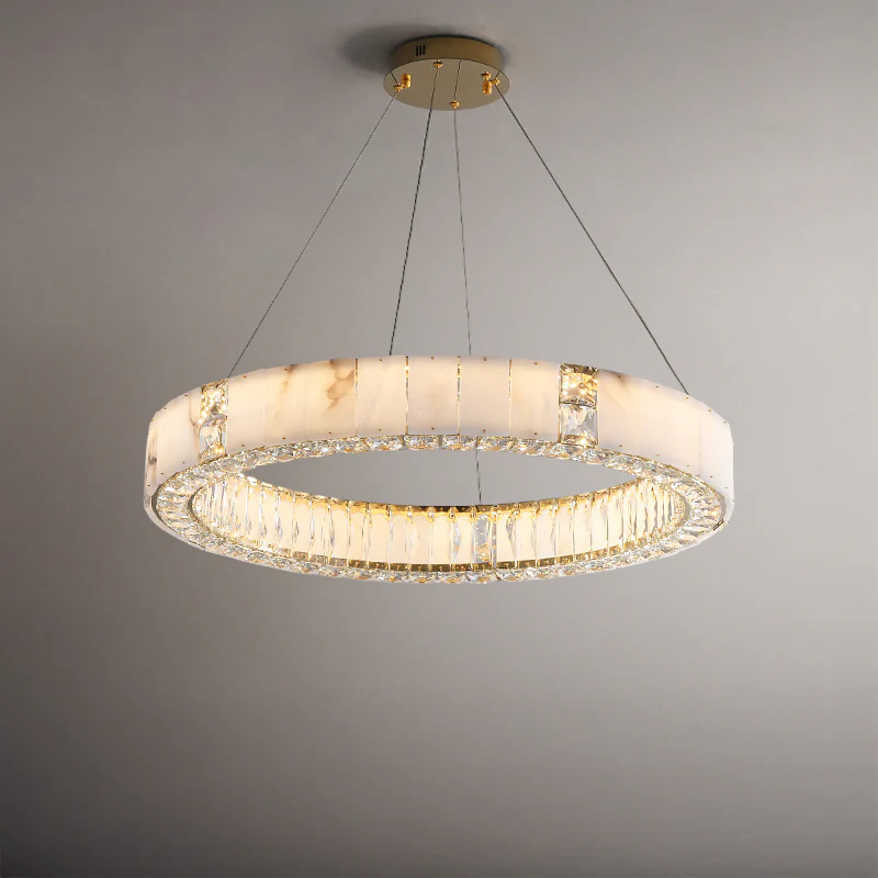 WOMO Alabaster Circular Led Chandelier-WM3056 - Image 12