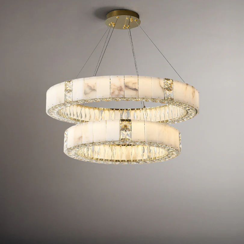 WOMO Alabaster Circular Led Chandelier-WM3056 - Image 13
