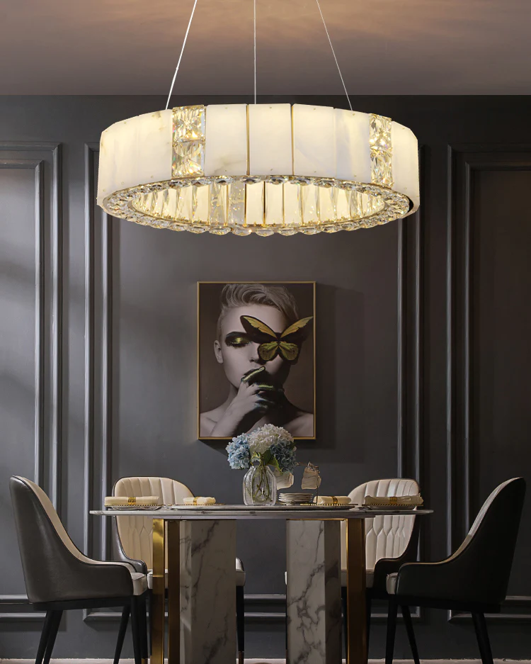 WOMO Alabaster Circular Led Chandelier-WM3056 - Image 2