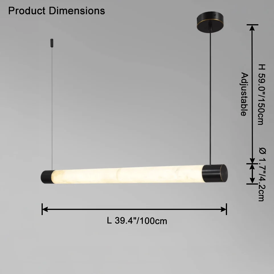 WOMO Alabaster Dimmable Linear Chandelier-WM2880 - Image 10
