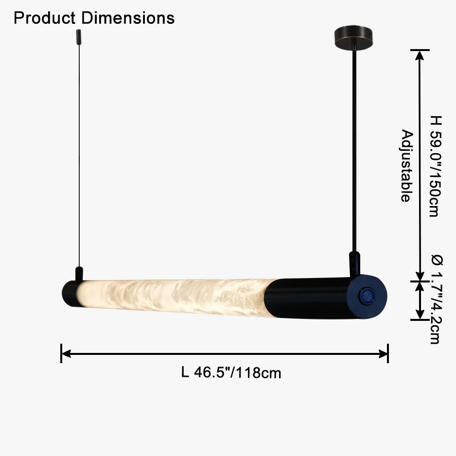 WOMO Alabaster Dimmable Linear Chandelier-WM2880 - Image 12