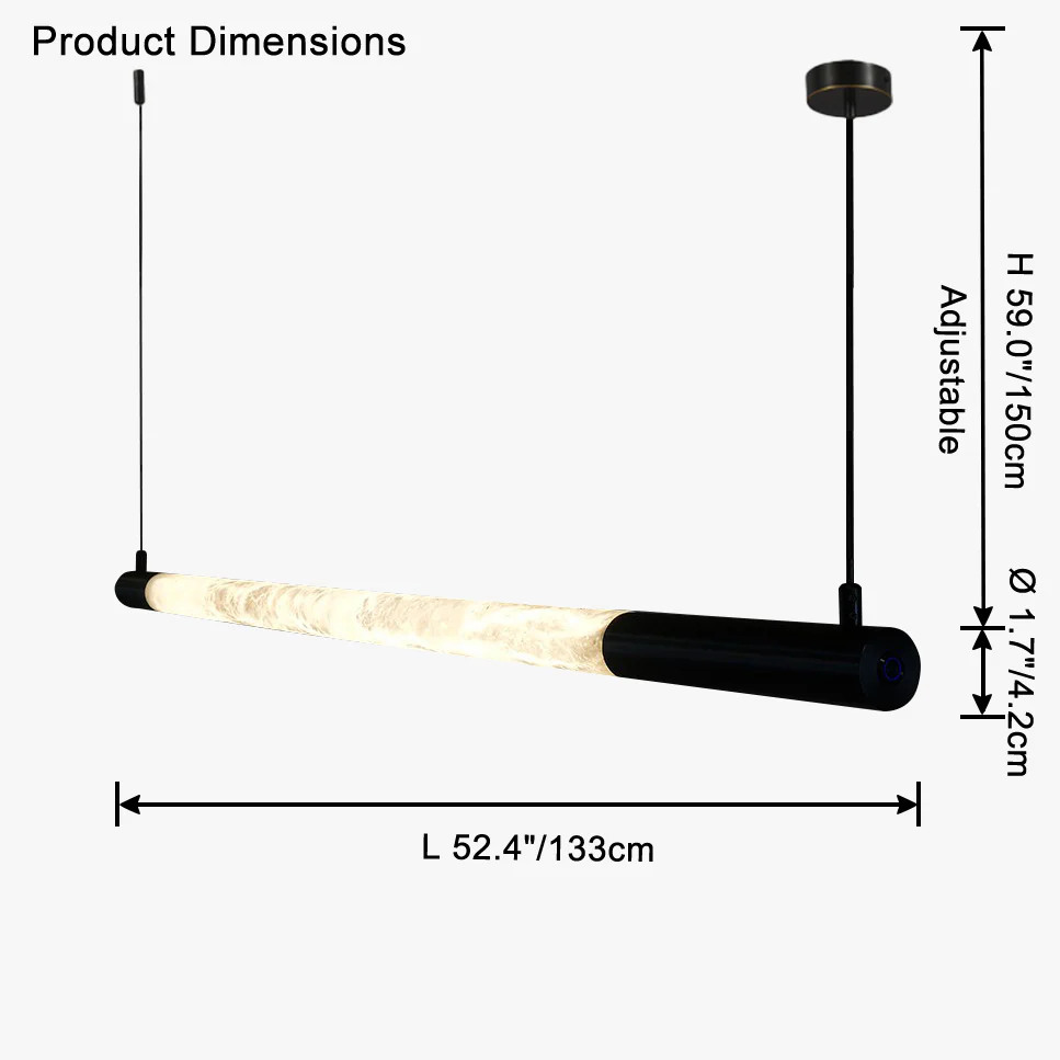 WOMO Alabaster Dimmable Linear Chandelier-WM2880 - Image 14