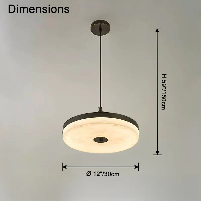 WOMO Disc Alabaster Pendant Light-WM2870 - Image 11