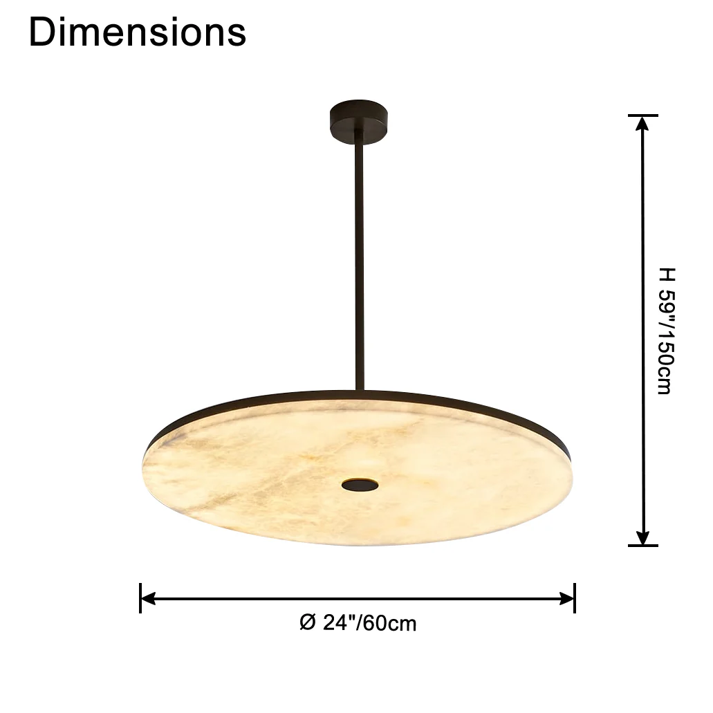 WOMO Disc Alabaster Pendant Light-WM2870 - Image 13