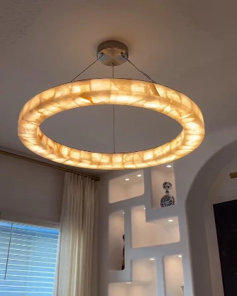 WOMO Alabaster Circular Chandelier-WM2803 - Image 4