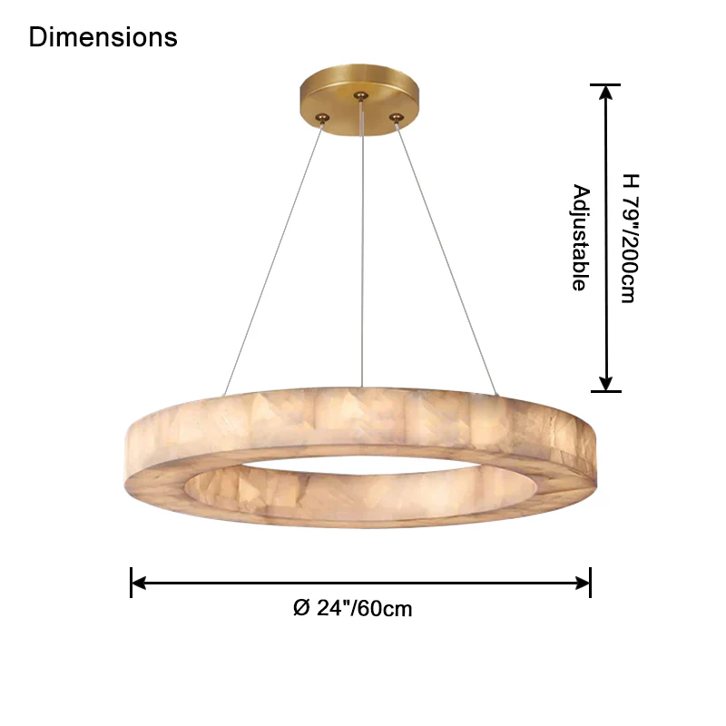 WOMO Alabaster Circular Chandelier-WM2803 - Image 8