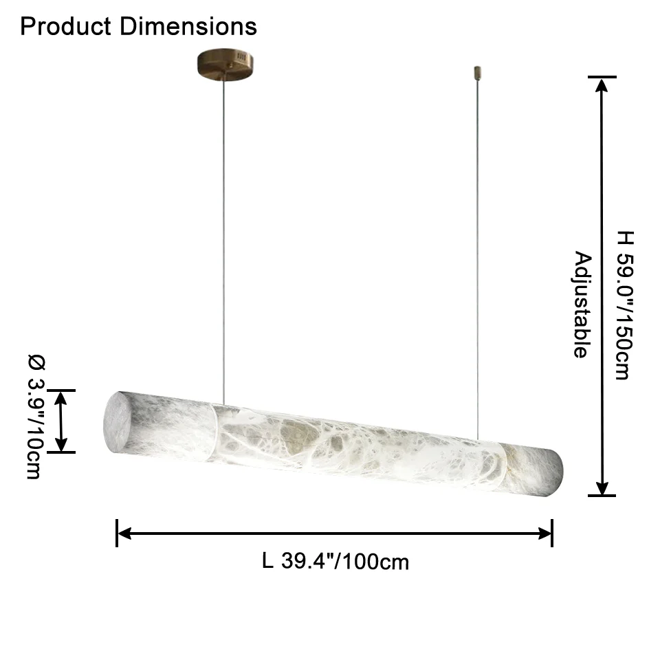 WOMO Alabaster Tube Linear Chandelier-WM2876 - Image 14