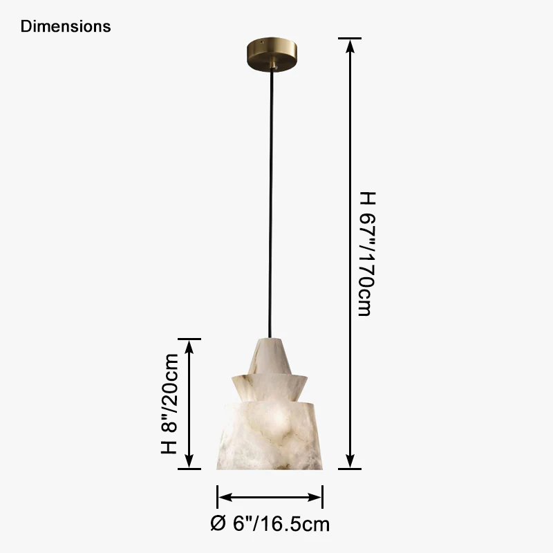 WOMO Alabaster Pendant Light-WM2897 - Image 15