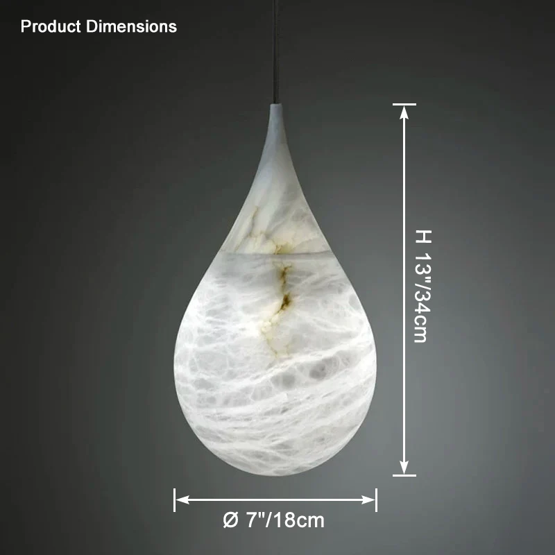 WOMO Alabaster Raindrop Pendant Light-WM2901 - Image 15