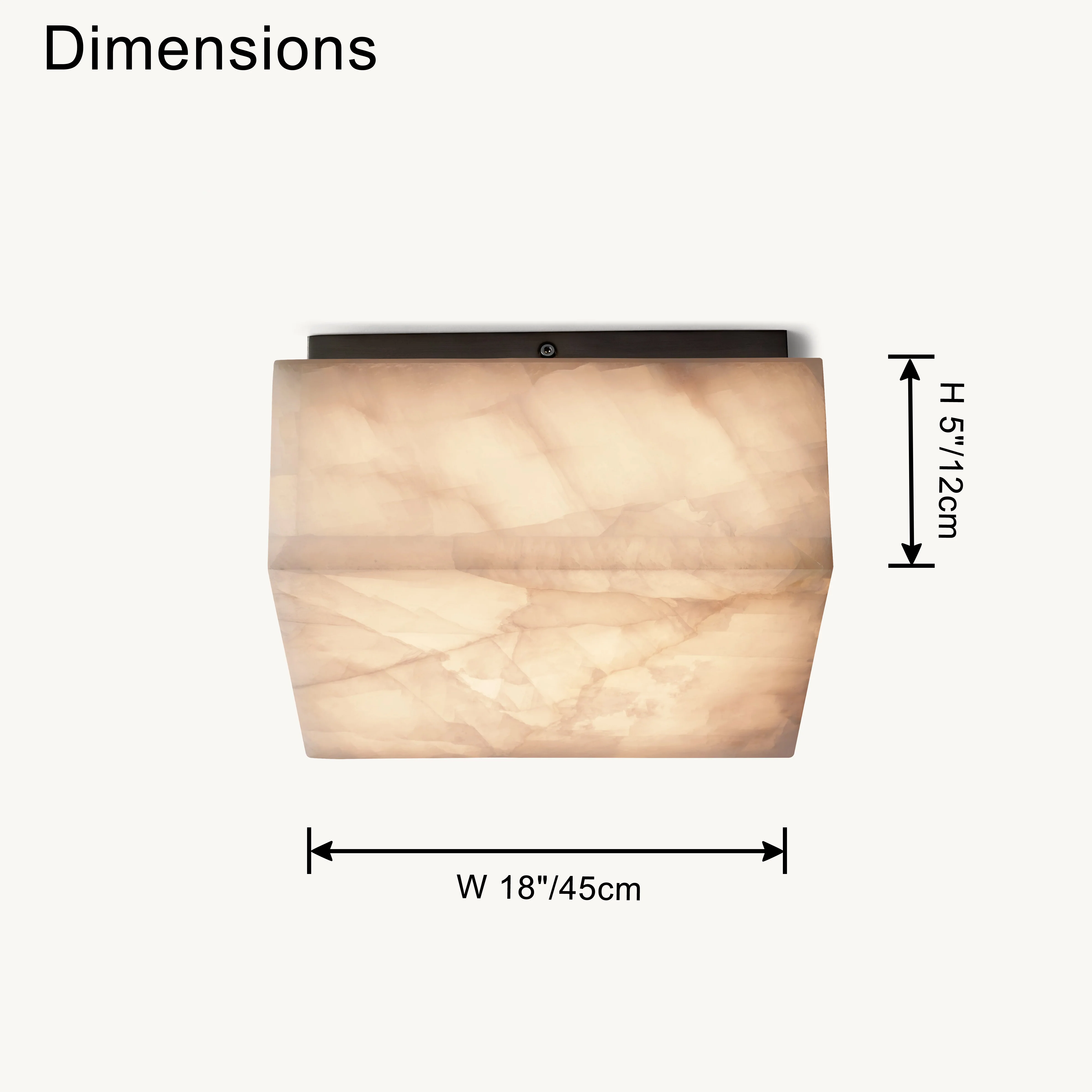 WOMO Alabaster Square Ceiling Light-WM1115 - Image 11