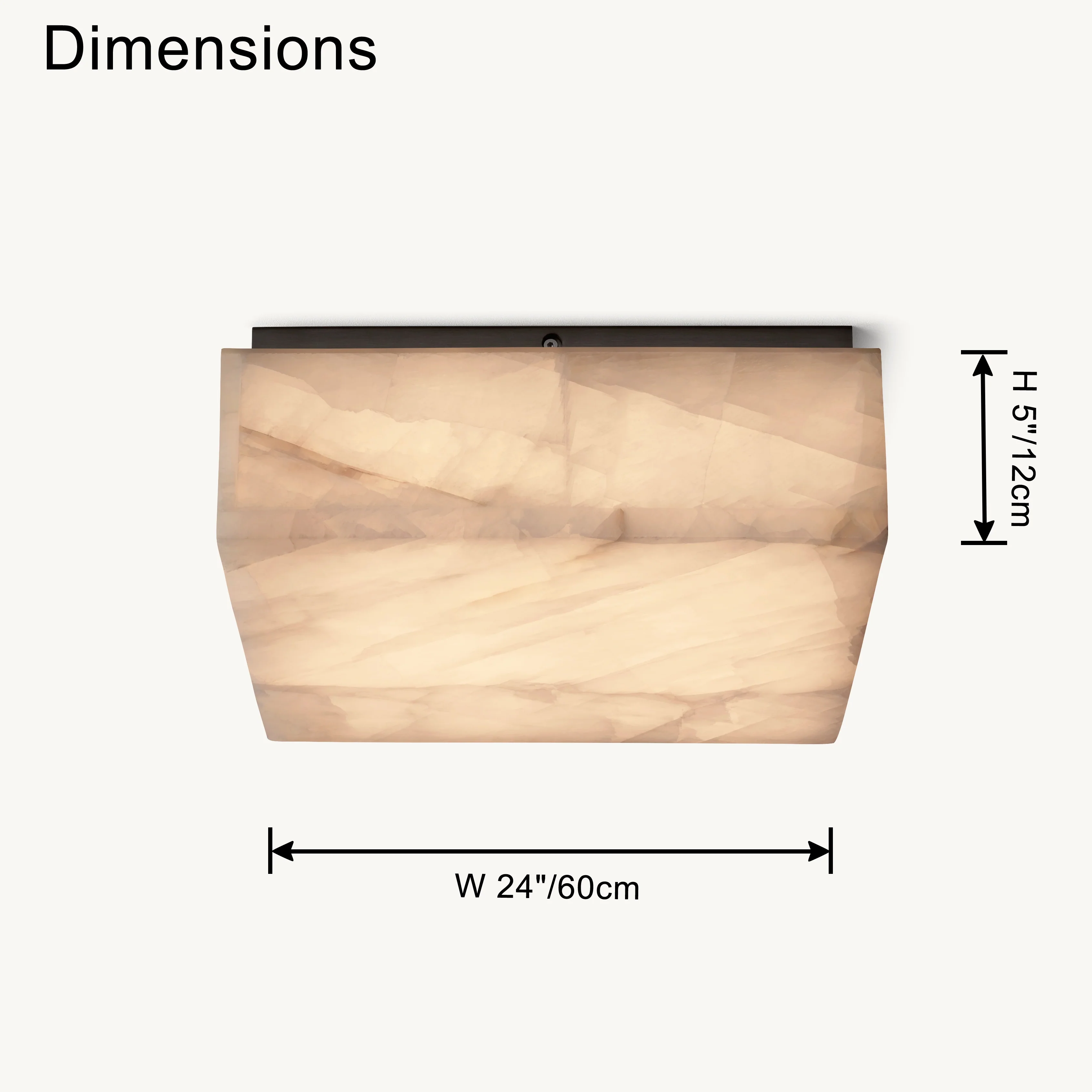 WOMO Alabaster Square Ceiling Light-WM1115 - Image 13