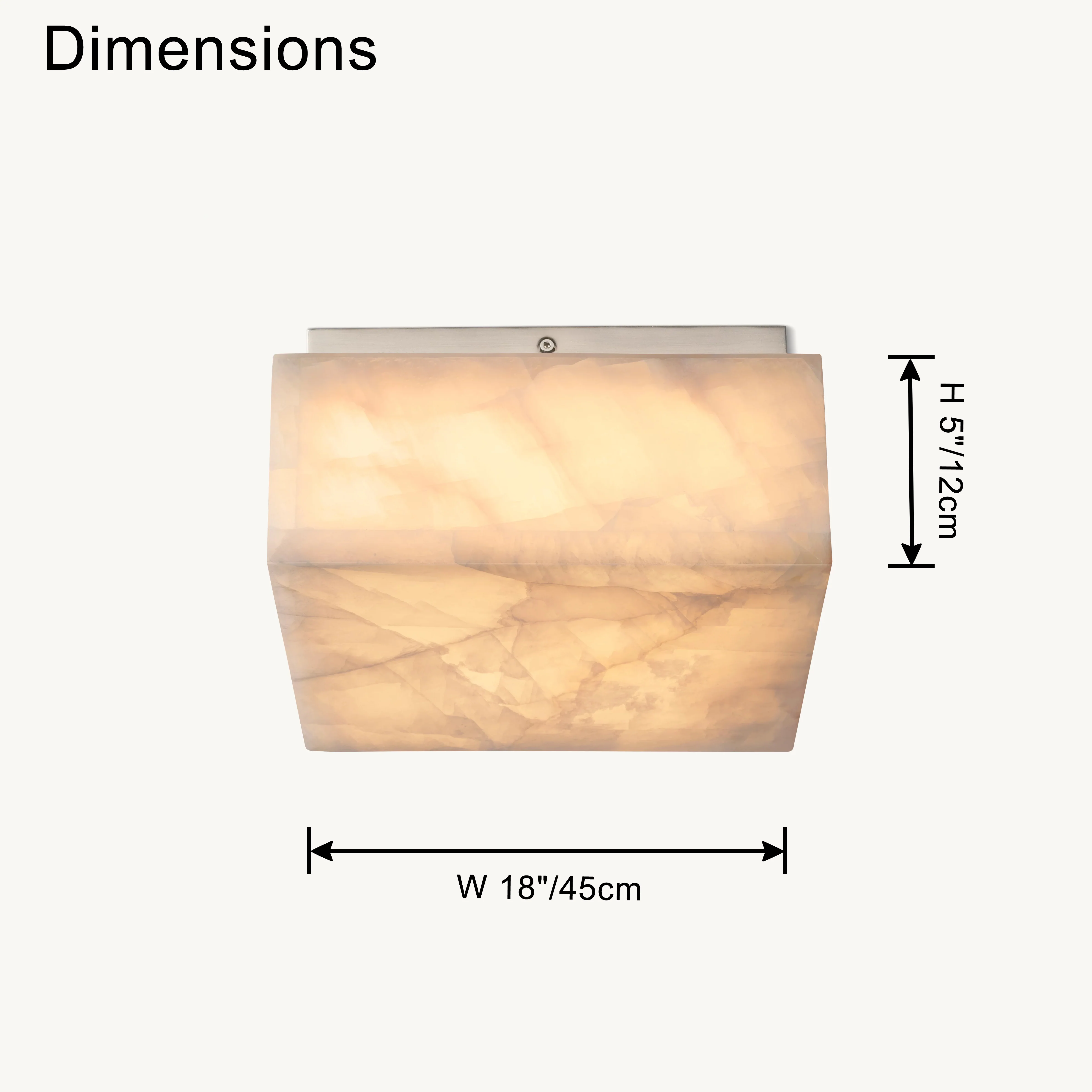 WOMO Alabaster Square Ceiling Light-WM1115 - Image 15