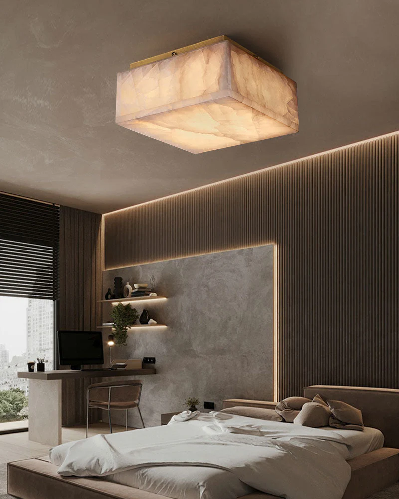 WOMO Alabaster Square Ceiling Light-WM1115 - Image 2