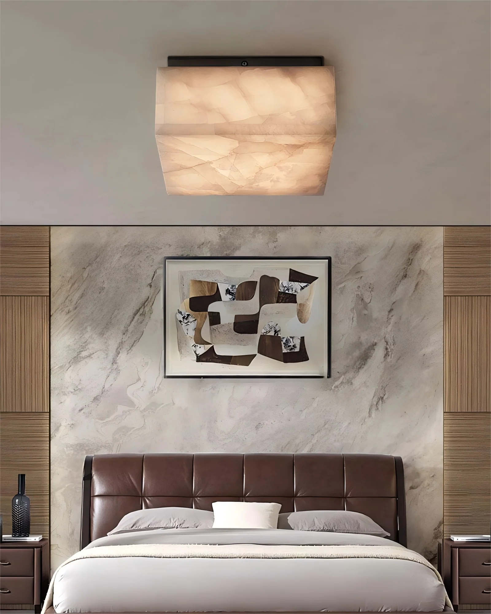 WOMO Alabaster Square Ceiling Light-WM1115 - Image 4