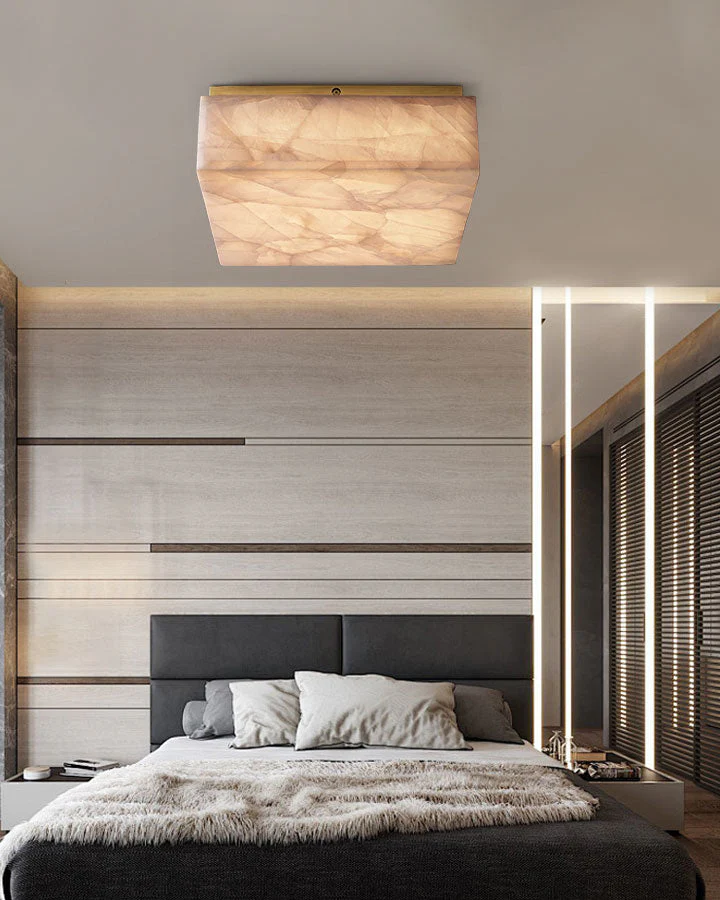 WOMO Alabaster Square Ceiling Light-WM1115 - Image 5