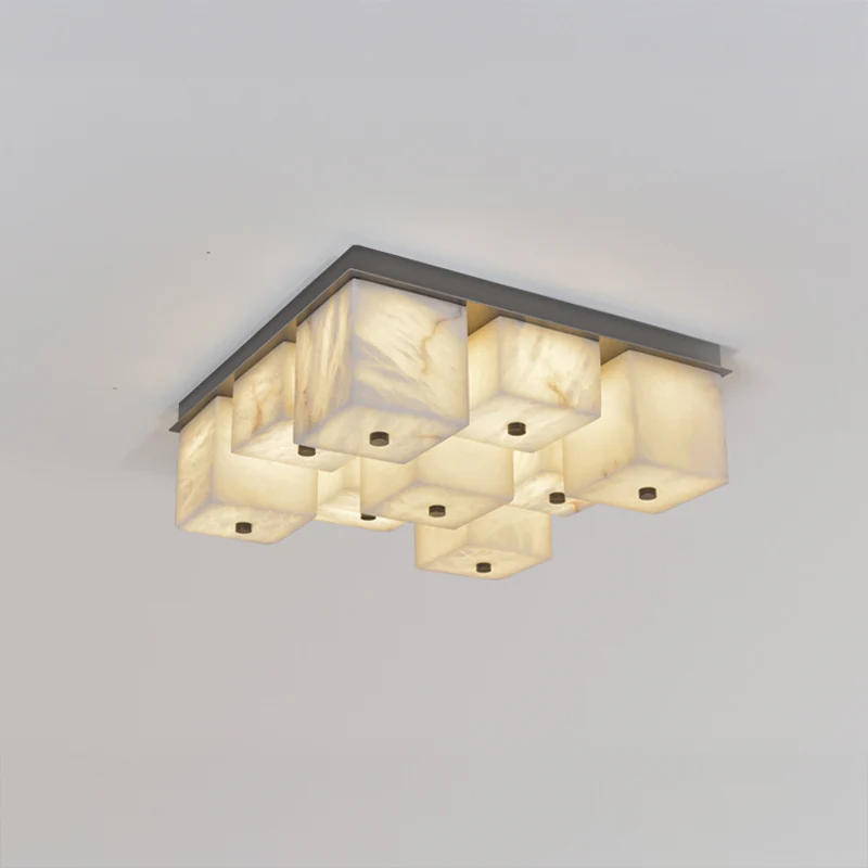 WOMO Alabaster Square Flush Mount Ceiling Light-WM3054 - Image 15