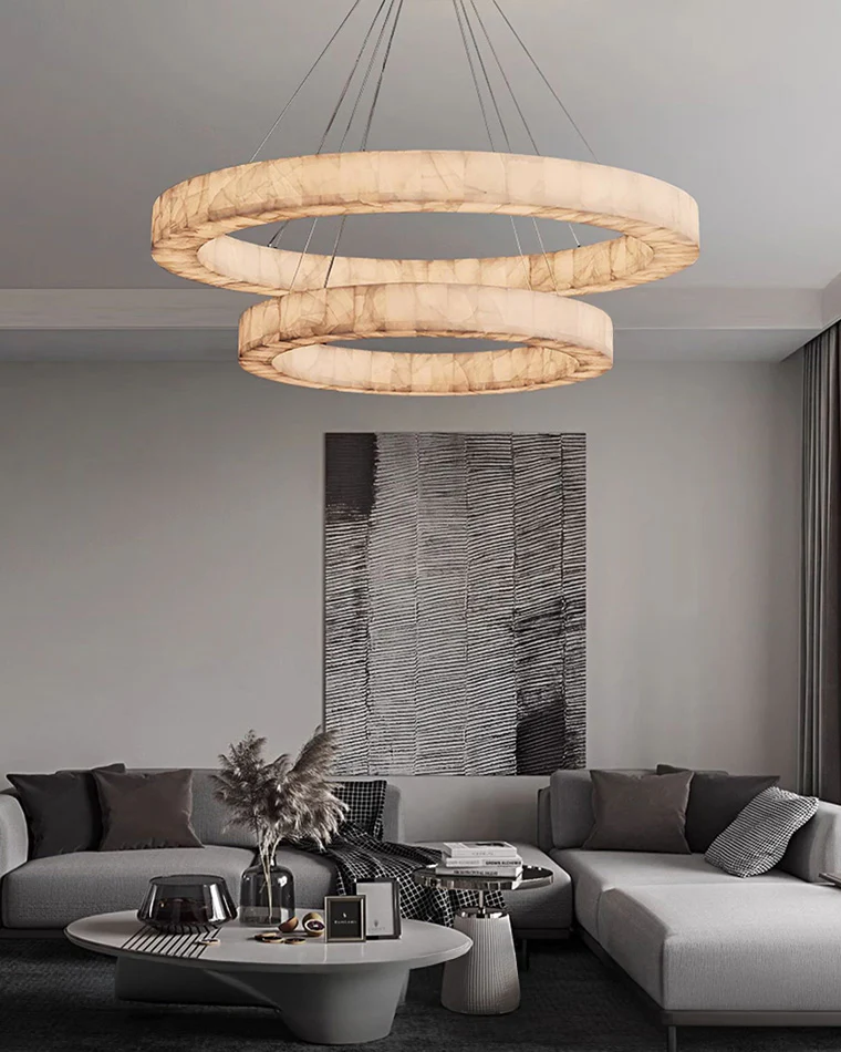 WOMO Alabaster Tiered Chandelier-WM2804 - Image 2
