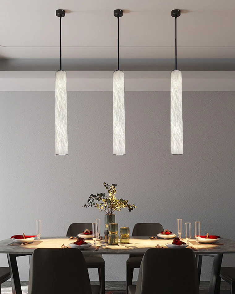 WOMO Alabaster Tube Dining Room Pendant Light-WM2882 - Image 13