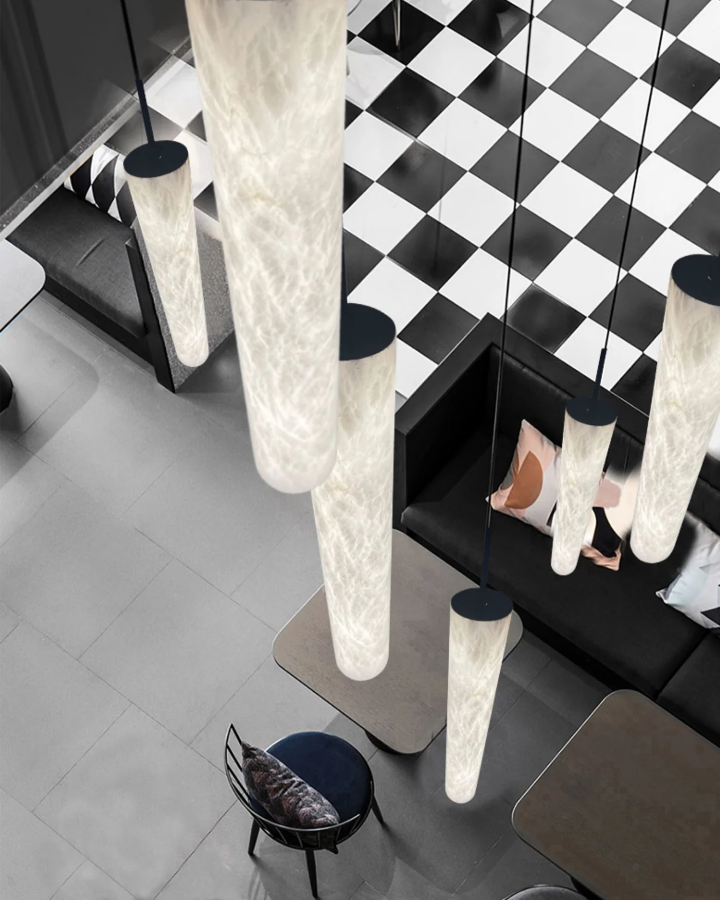 WOMO Alabaster Tube Dining Room Pendant Light-WM2882 - Image 18