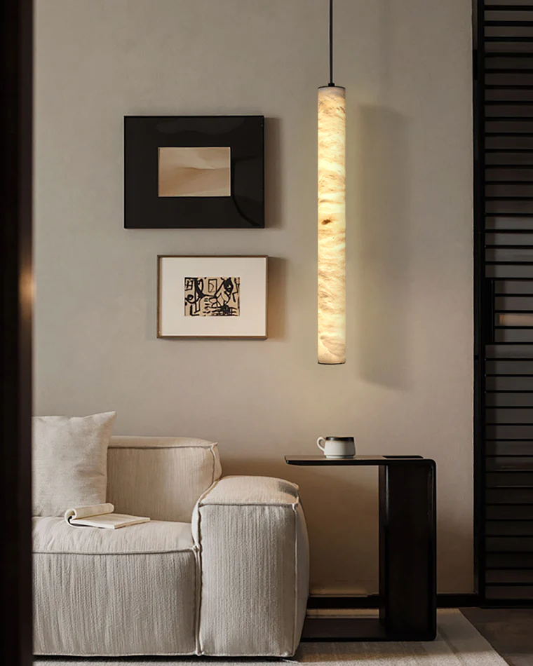 WOMO Alabaster Tube Dining Room Pendant Light-WM2882 - Image 2