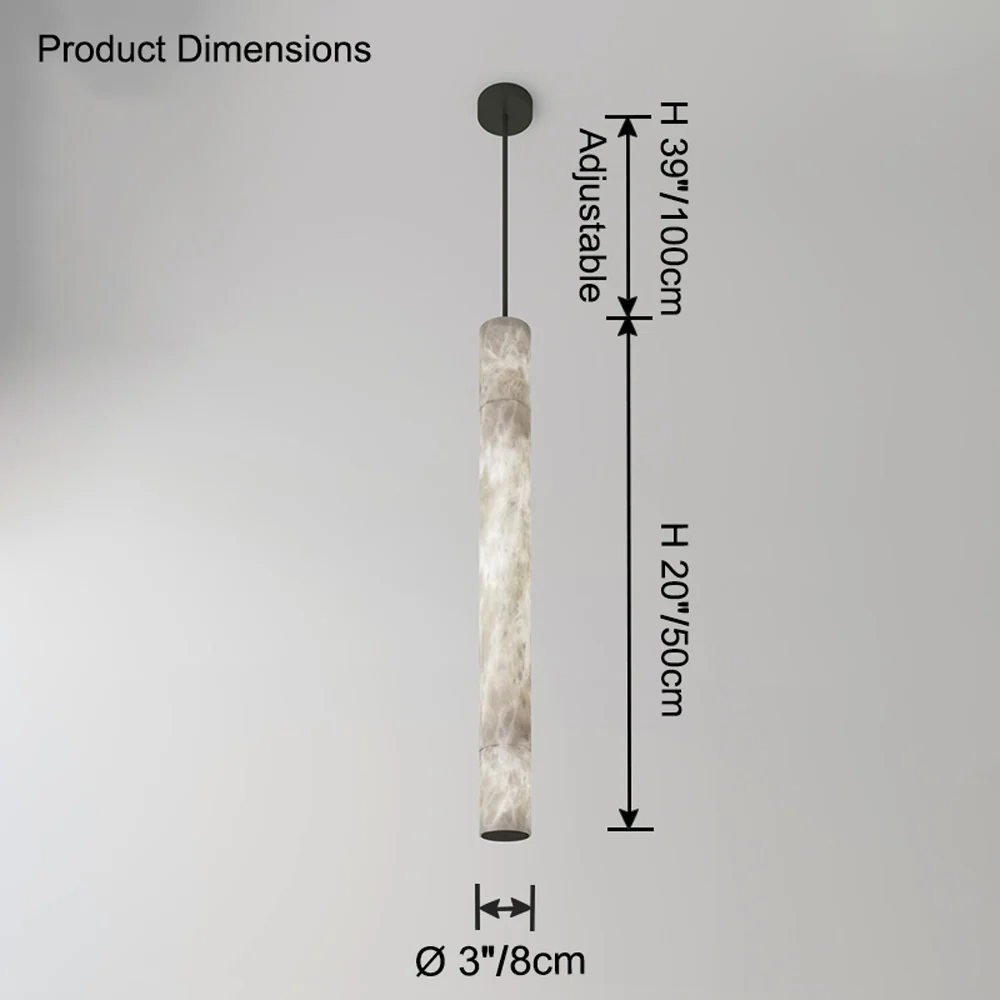 WOMO Alabaster Tube Dining Room Pendant Light-WM2882 - Image 24