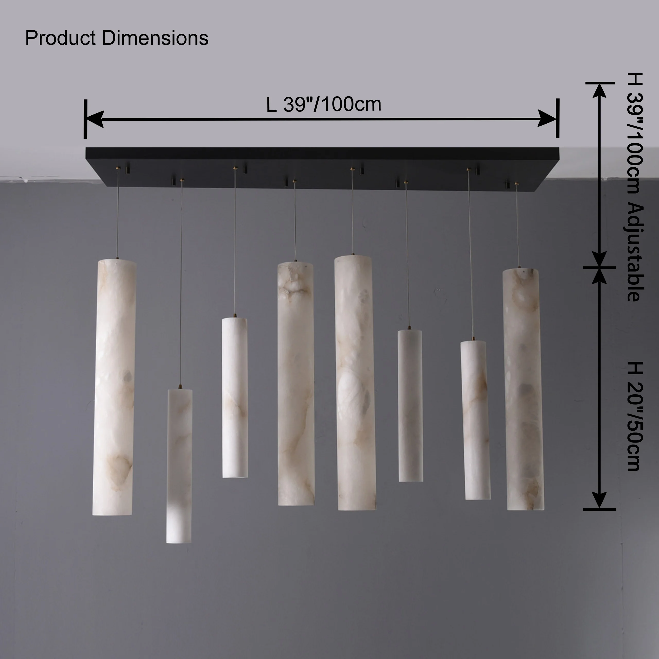 WOMO Alabaster Tube Dining Room Pendant Light-WM2882 - Image 26