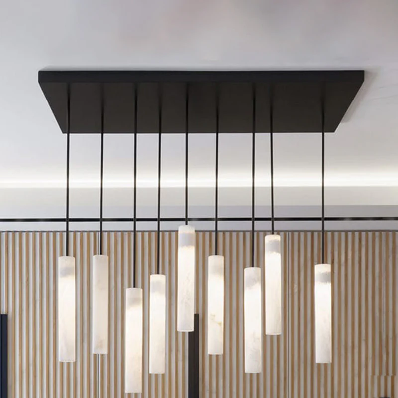 WOMO Alabaster Tube Dining Room Pendant Light-WM2882 - Image 27