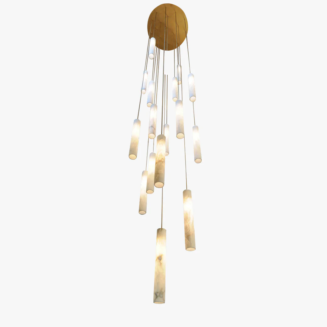 WOMO Alabaster Tube Staircase Chandelier-WM2881 - Image 11