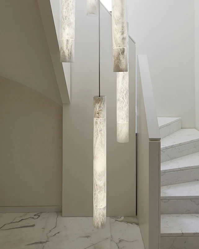 WOMO Alabaster Tube Staircase Chandelier-WM2881 - Image 3