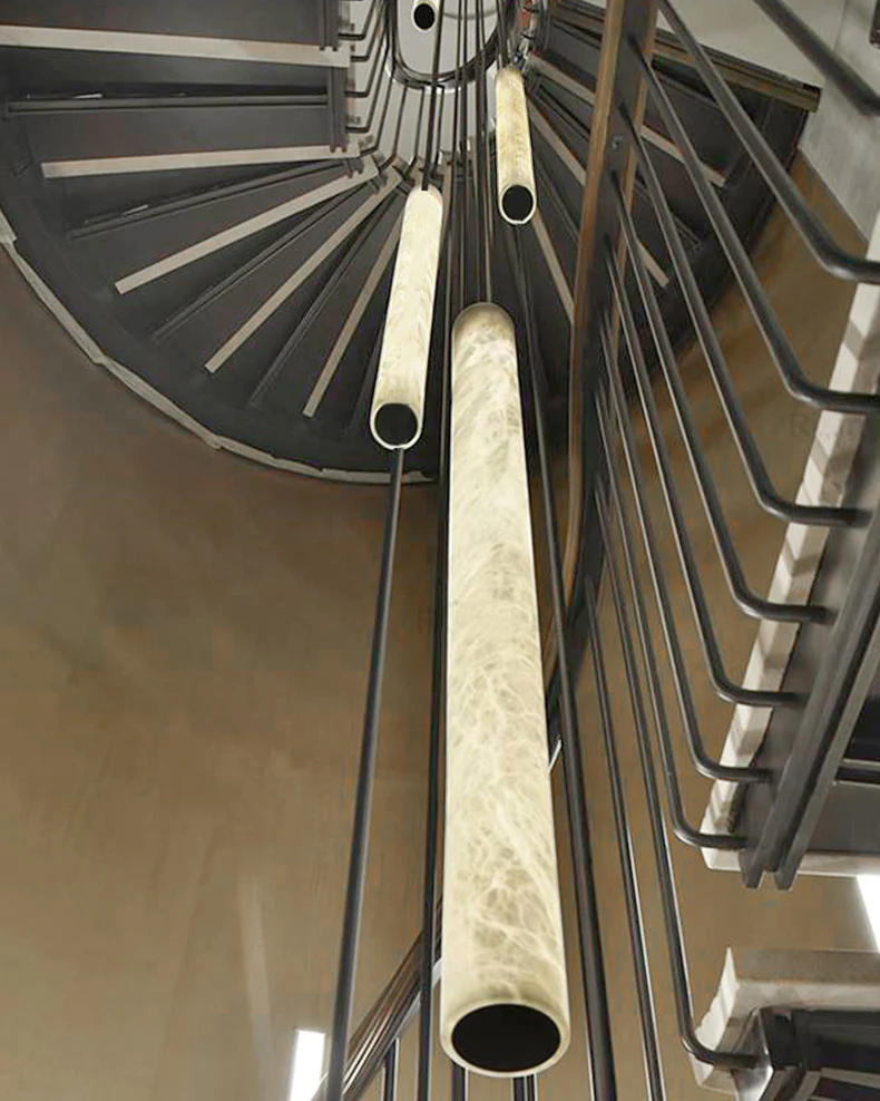 WOMO Alabaster Tube Staircase Chandelier-WM2881 - Image 6