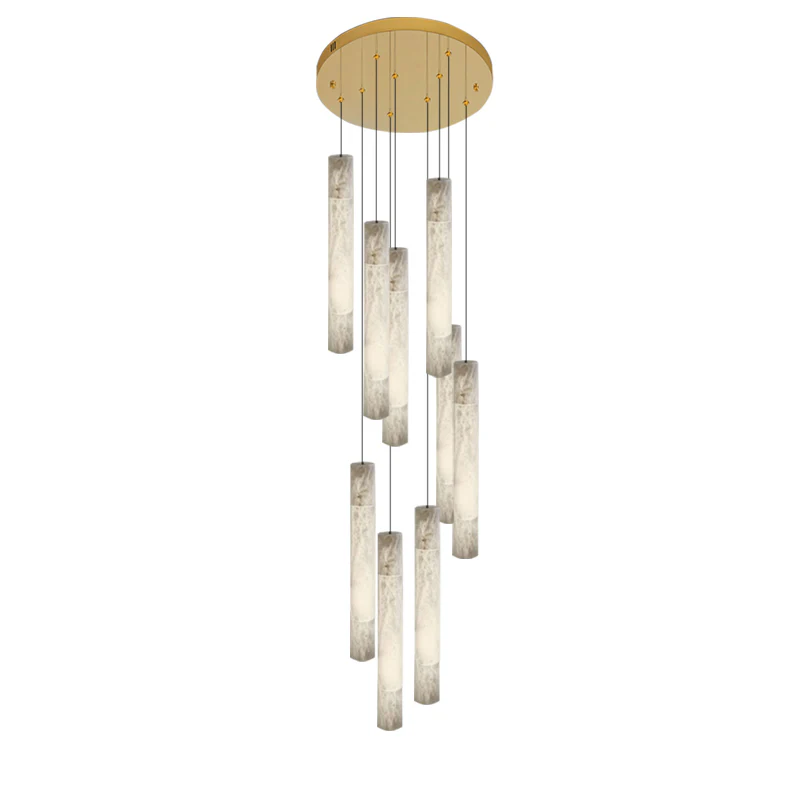 WOMO Alabaster Tube Staircase Chandelier-WM2881 - Image 9