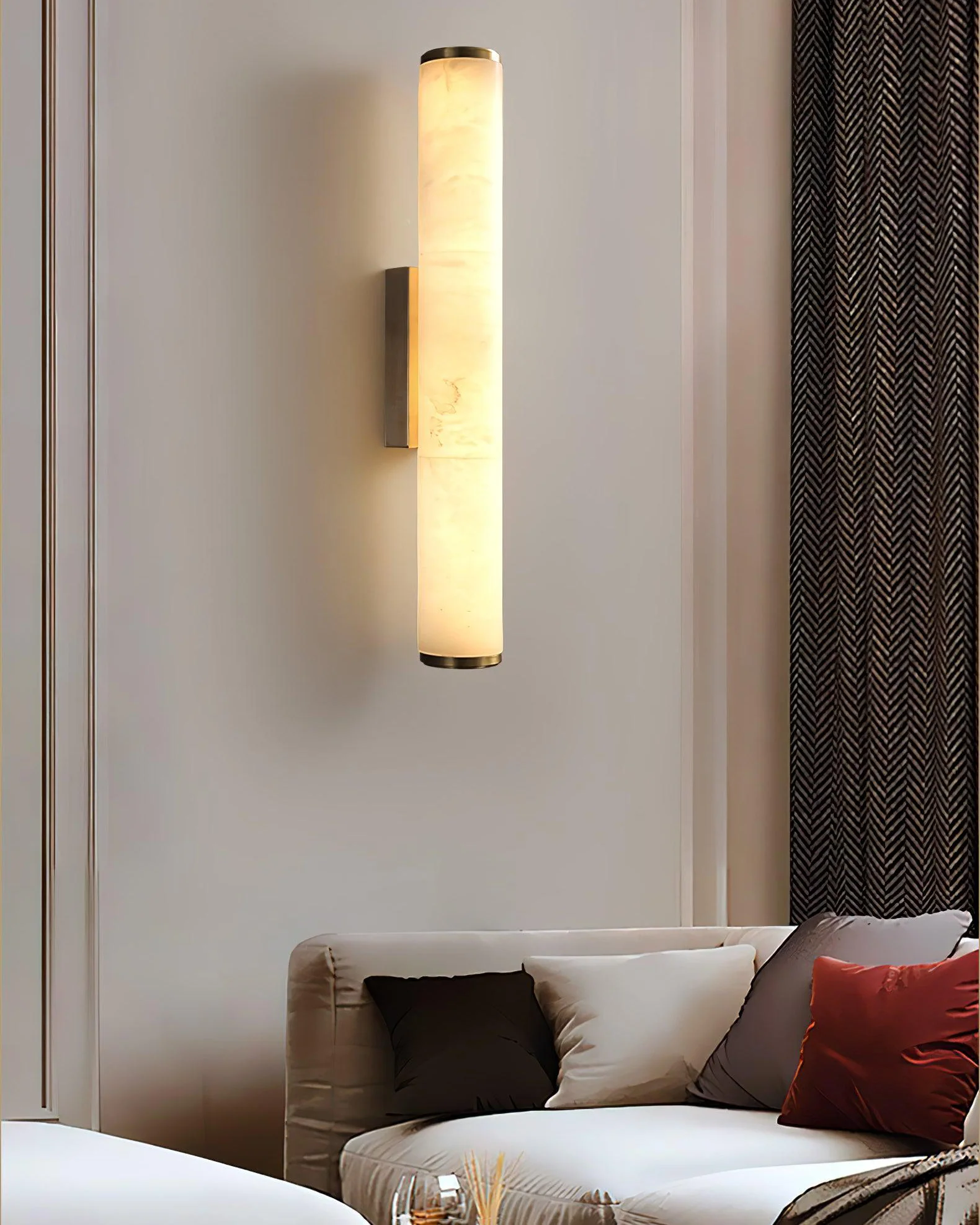 WOMO Alabaster Tube Wall Sconce-WM6139 - Image 9