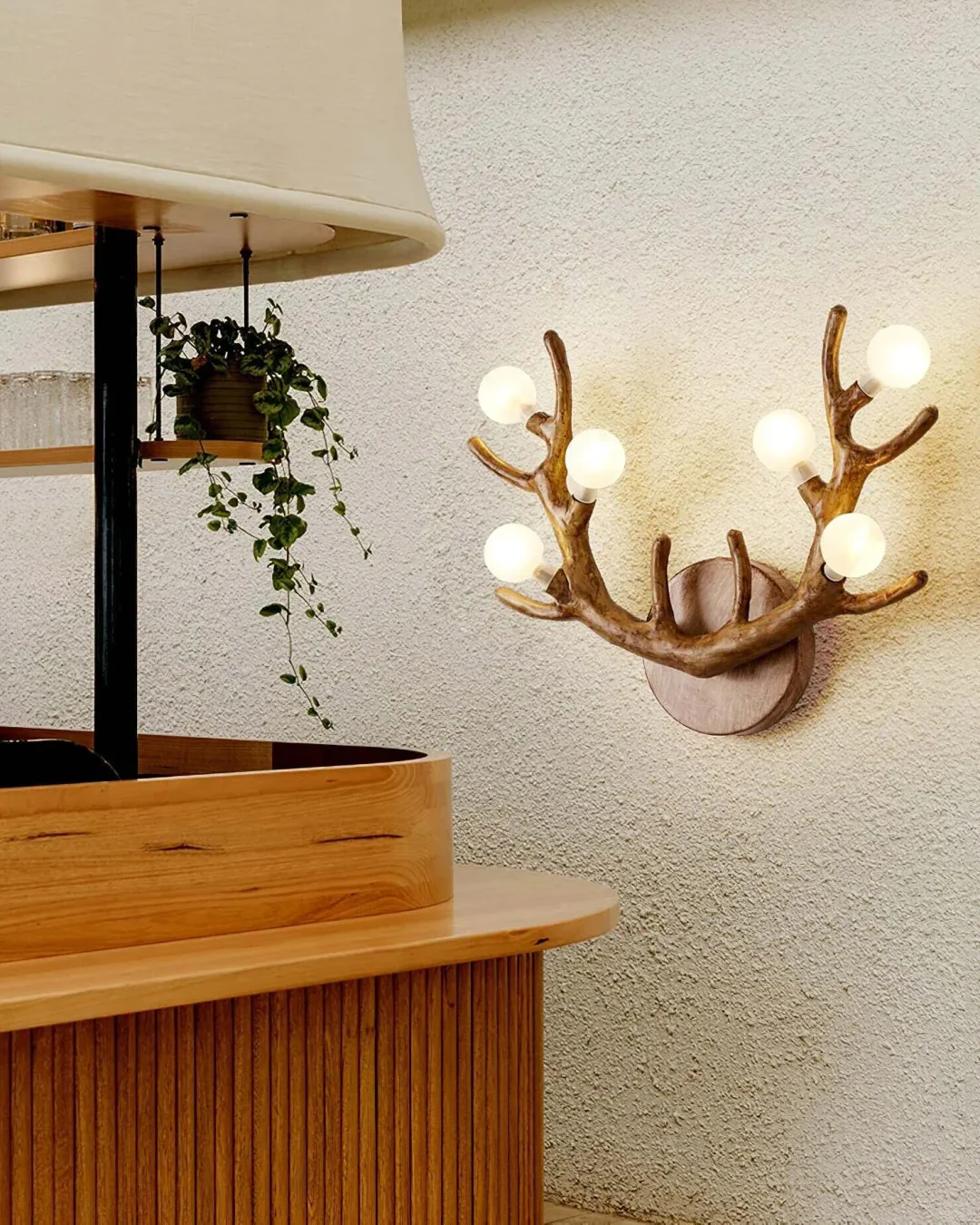 WOMO Antler Globe Wall Sconce -WM6165 - Image 2