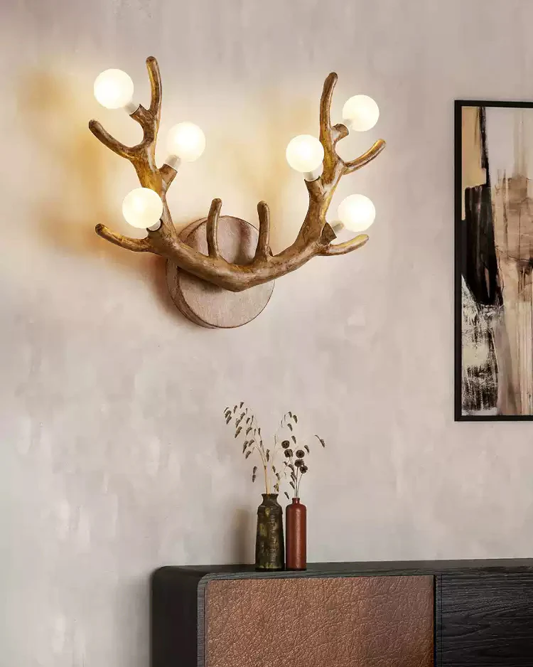 WOMO Antler Globe Wall Sconce -WM6165 - Image 3
