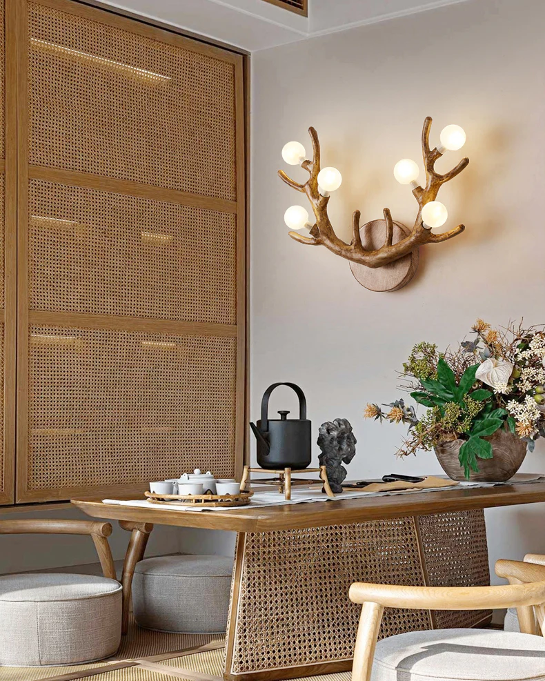 WOMO Antler Globe Wall Sconce -WM6165 - Image 6