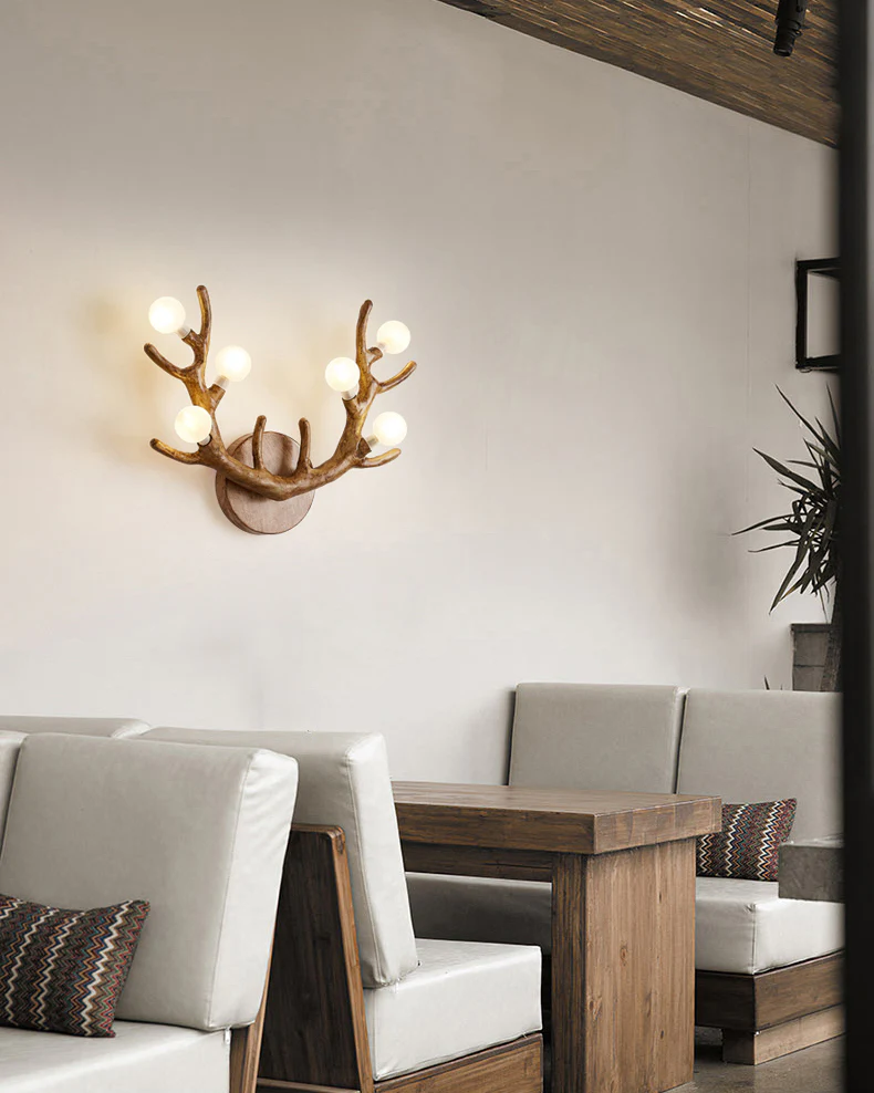 WOMO Antler Globe Wall Sconce -WM6165 - Image 7