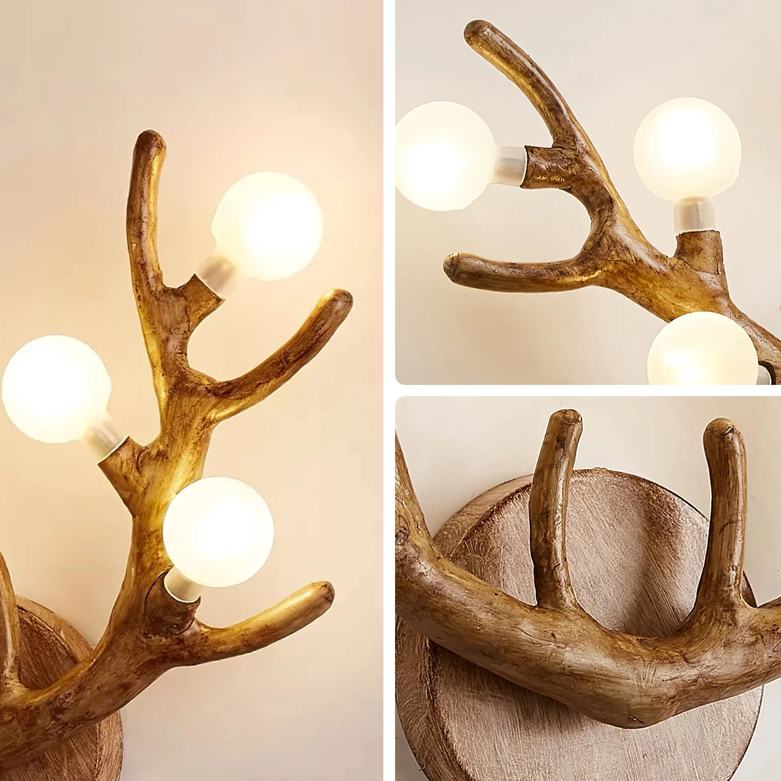 WOMO Antler Globe Wall Sconce -WM6165 - Image 9