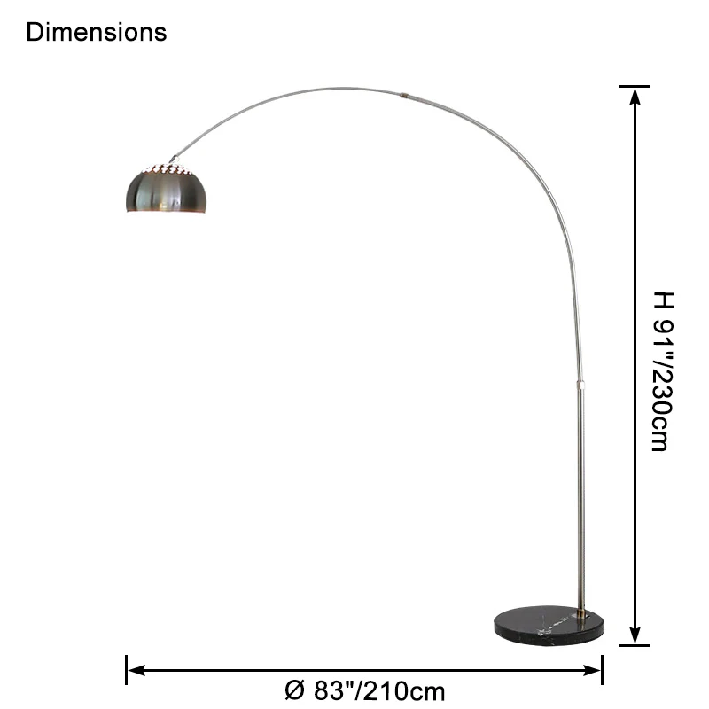WOMO Arc Dome Tall Floor Lamp-WM7099 - Image 17