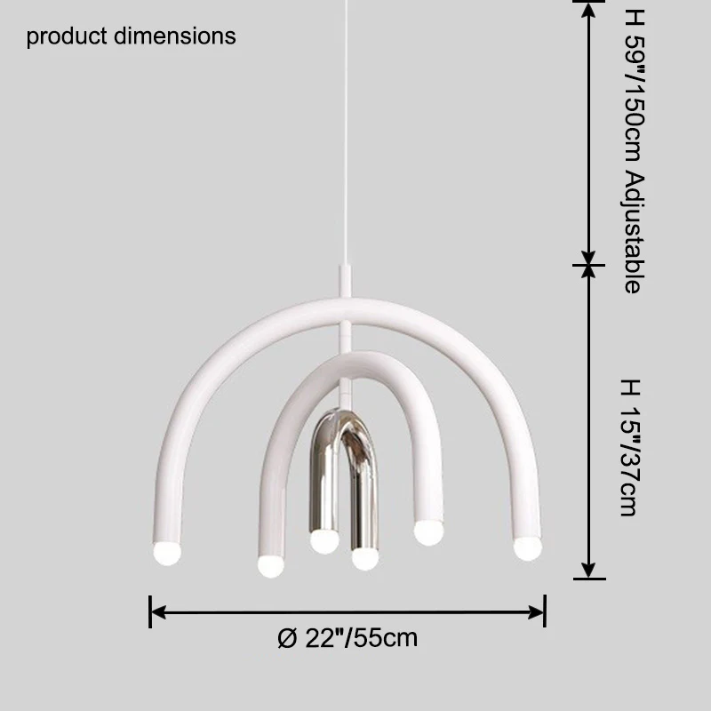 WOMO Rainbow Arc Chandelier-WM2944 - Image 16