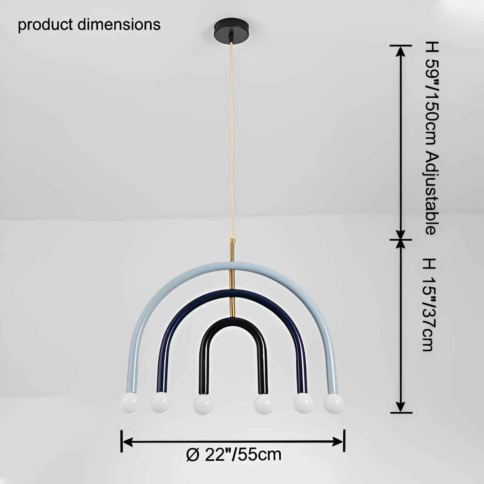 WOMO Rainbow Arc Chandelier-WM2944 - Image 22