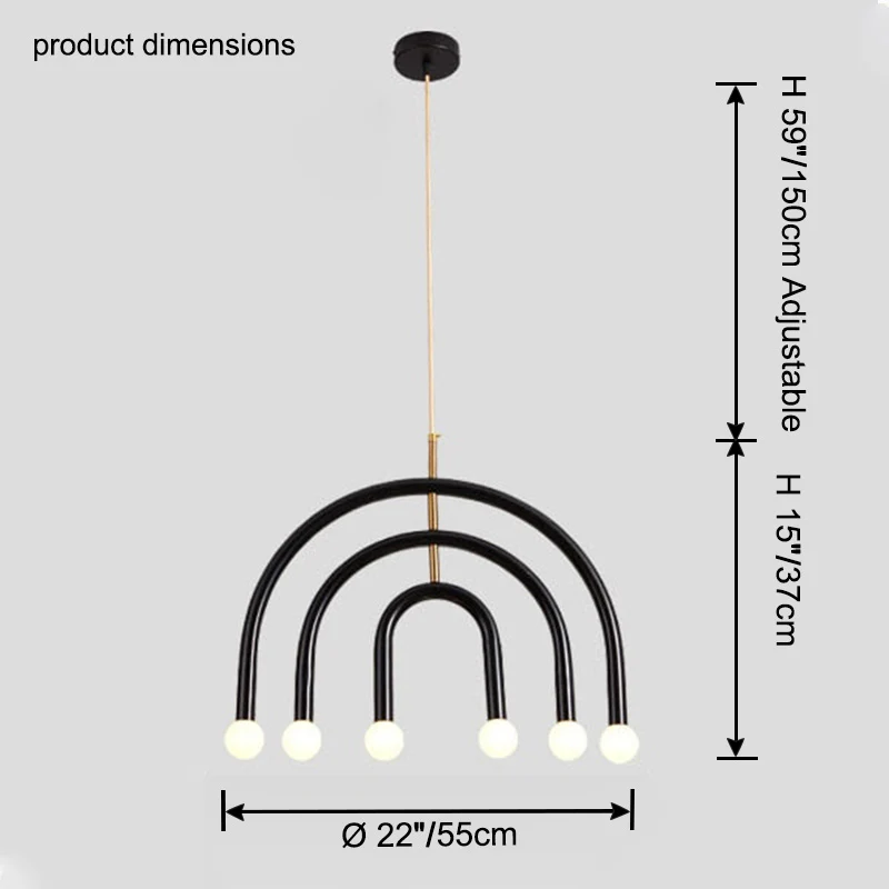 WOMO Rainbow Arc Chandelier-WM2944 - Image 24