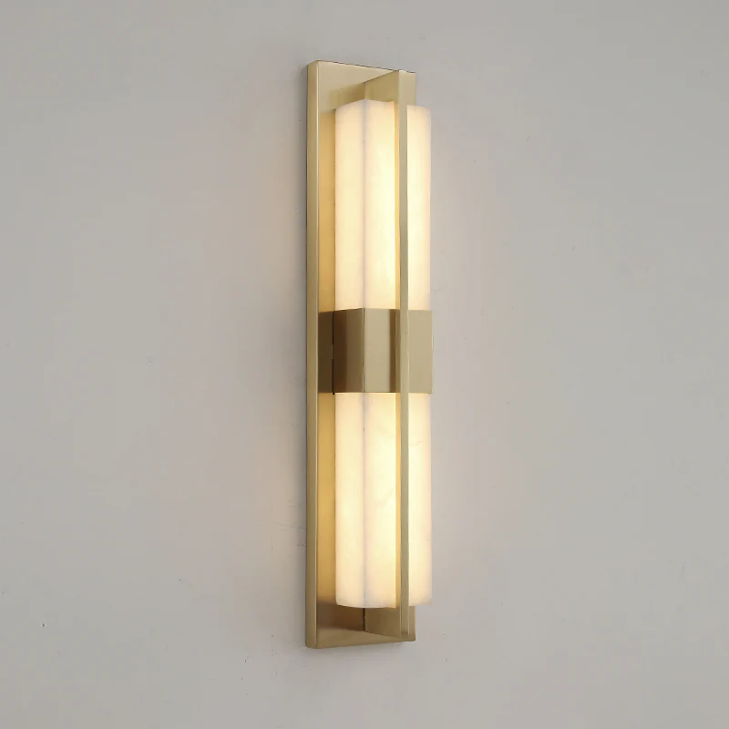 WOMO Art Deco Alabaster Rectangular Wall Sconce-WM6148 - Image 7