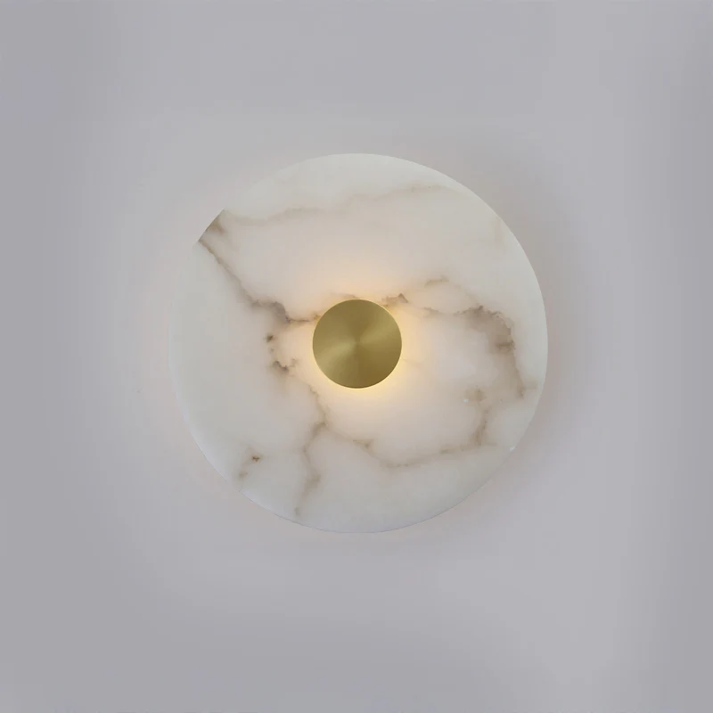 WOMO Art Deco Disc Alabaster Wall Sconce-WM6128 - Image 20