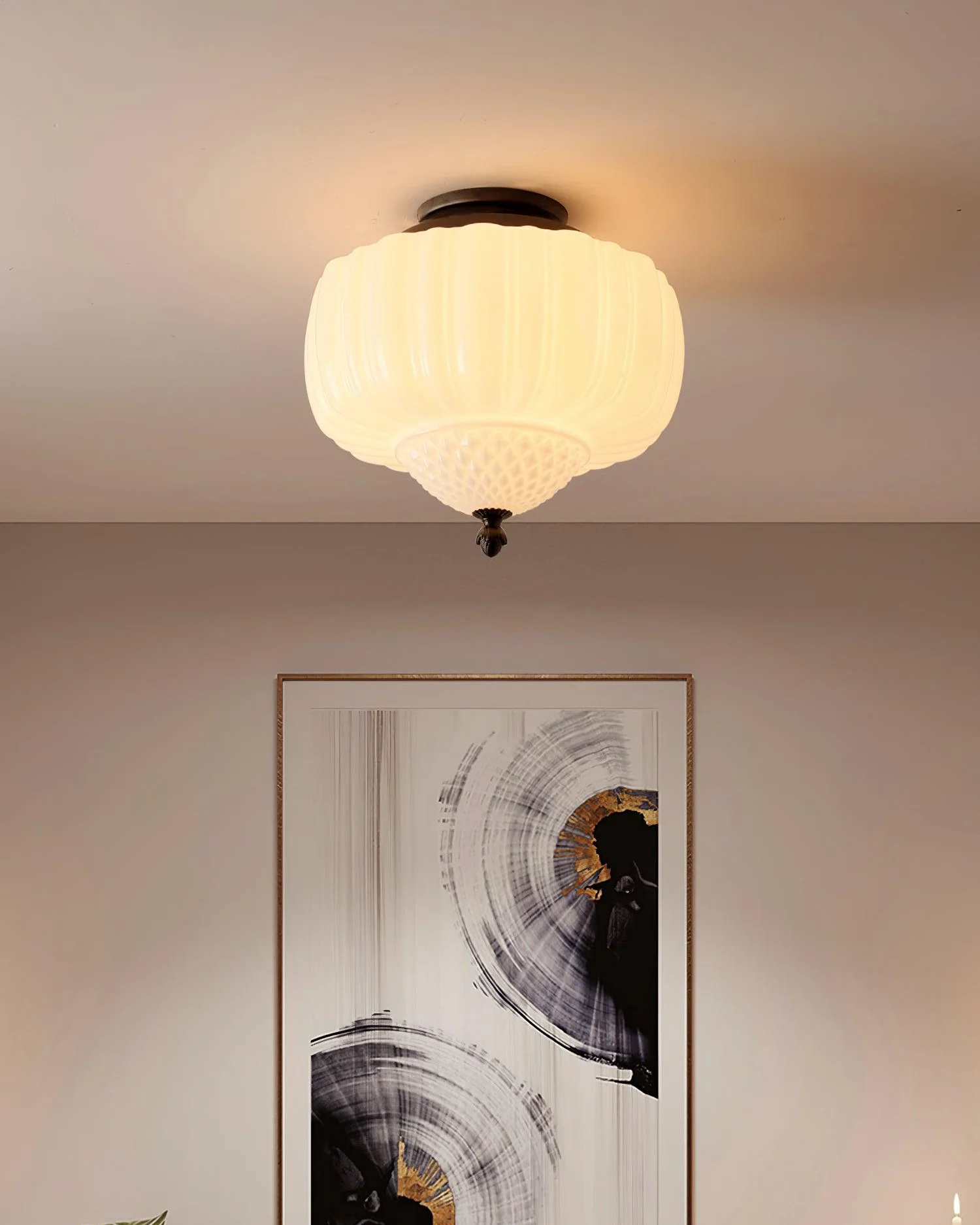 WOMO Art Deco Glass Ceiling Light-WM1121 - Image 4