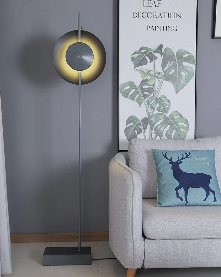 WOMO Solar Eclipse Round Floor Lamps-WM7040 - Image 4