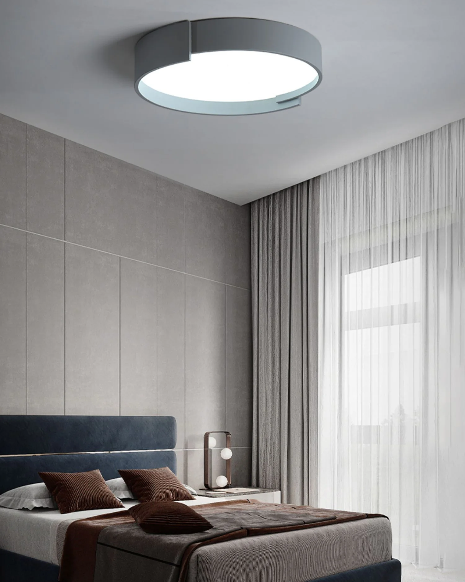 WOMO Round Asymmetrical Flush Mount Ceiling Light-WM1060 - Image 3