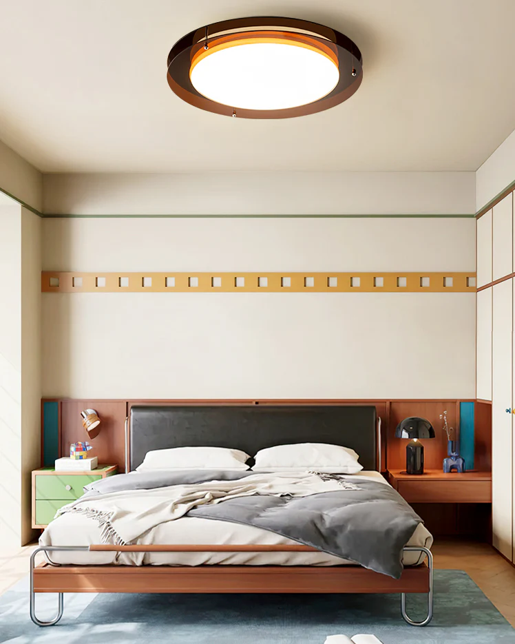 WOMO Bauhaus Round Flat Ceiling Light-WM1214 - Image 2