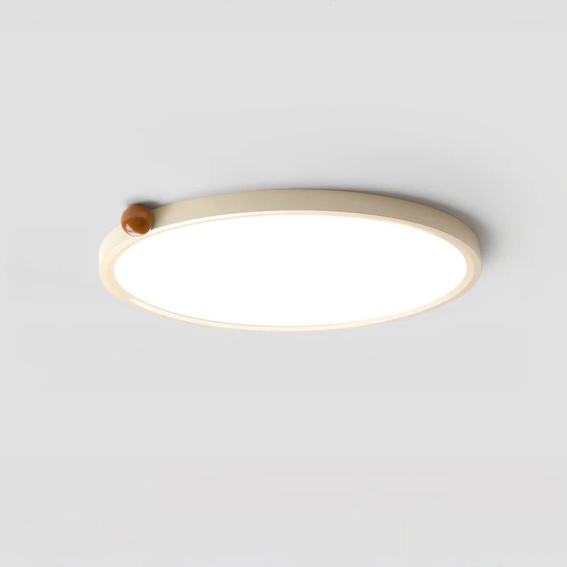 WOMO Beige Flat Round Flush Mount Ceiling Light-WM1162 - Image 8
