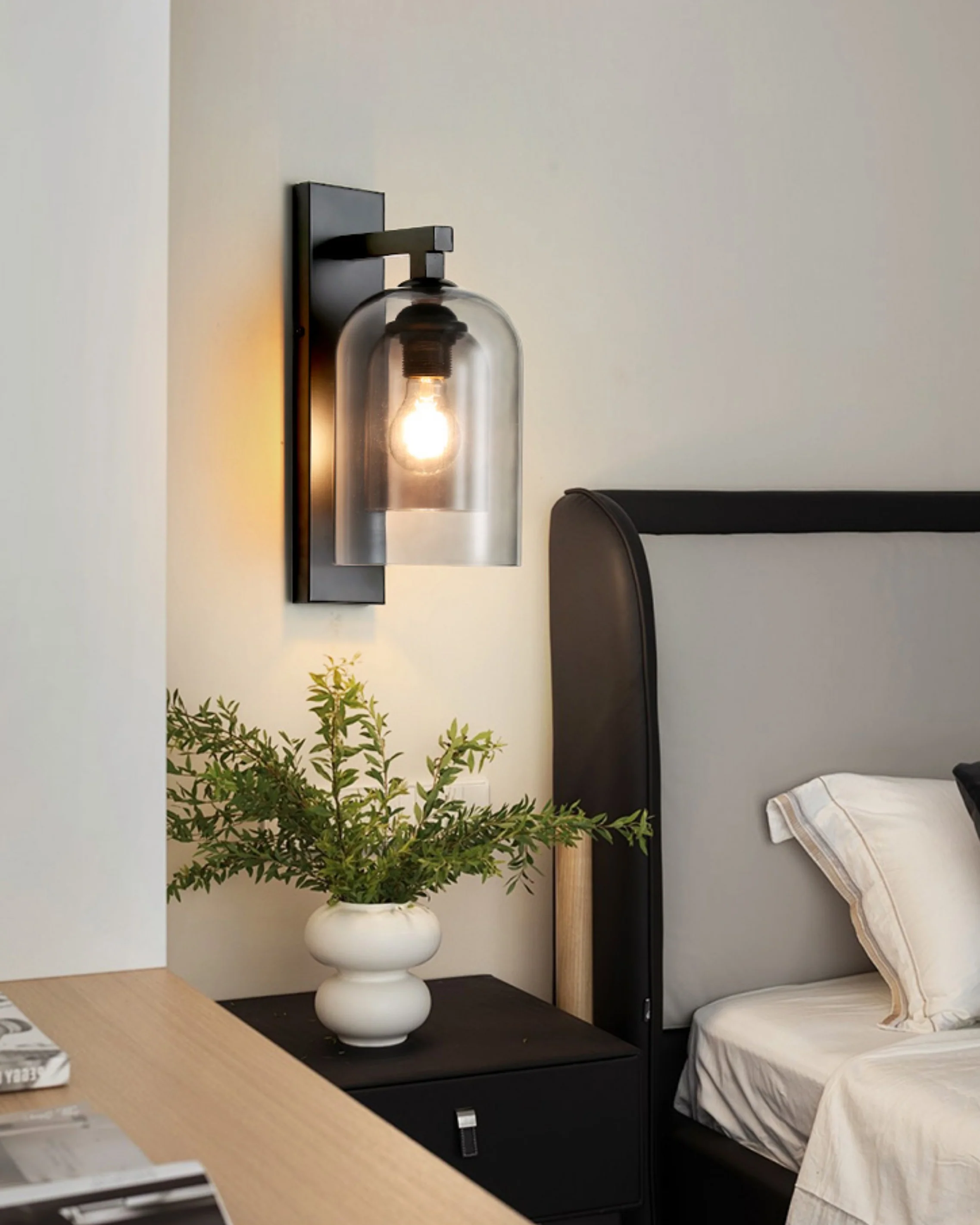 WOMO Bell Black Wall Sconce-WM6110 - Image 4