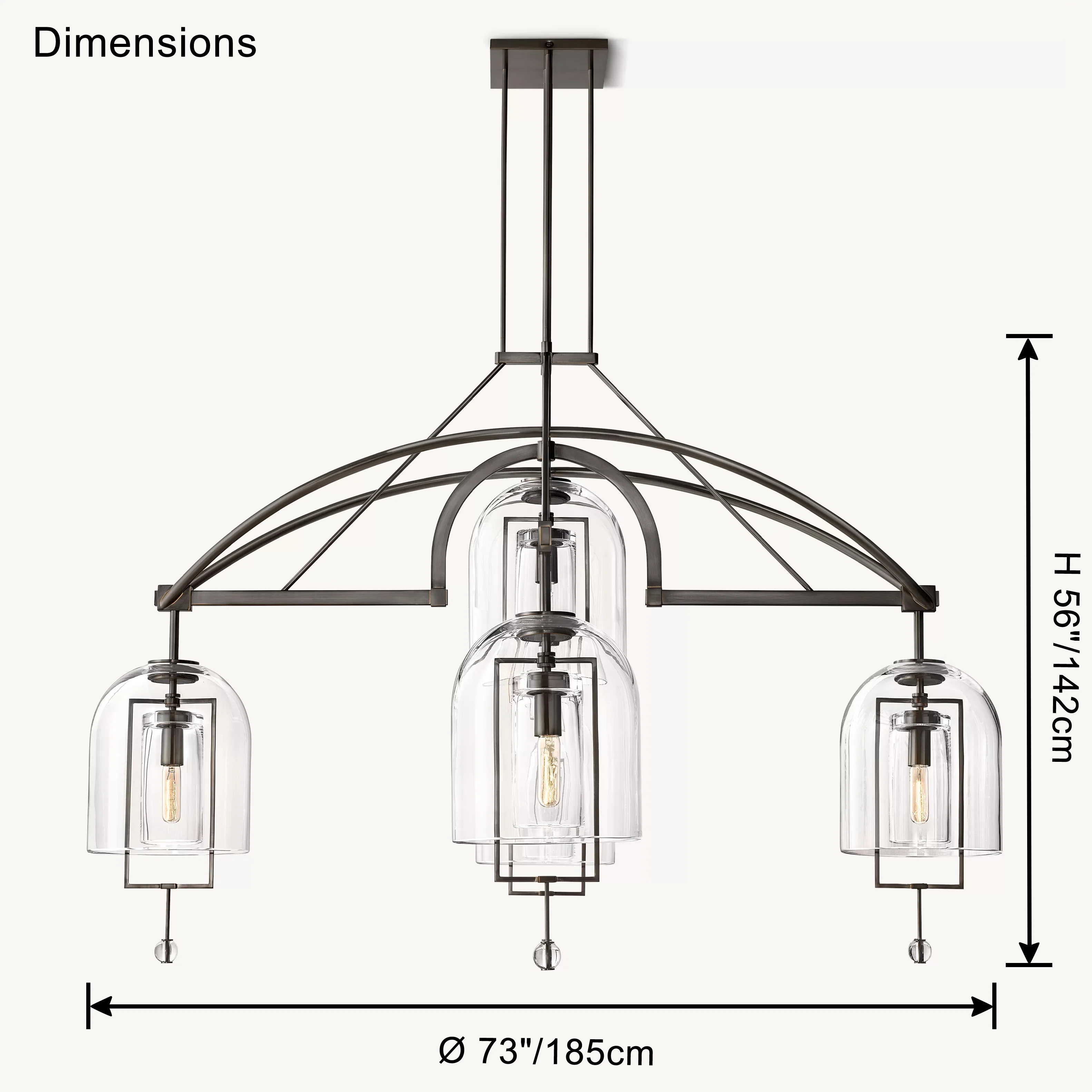 WOMO Bell Glass Chandelier-WM2813 - Image 22